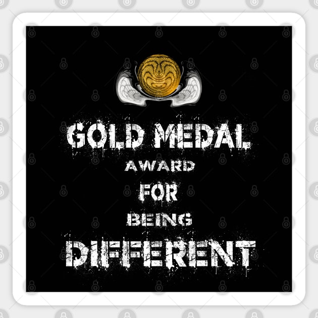 Gold Medal for Being Different Award Winner Sticker by PlanetMonkey